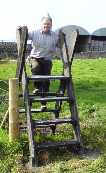 Philip Maguire tries out the new stile